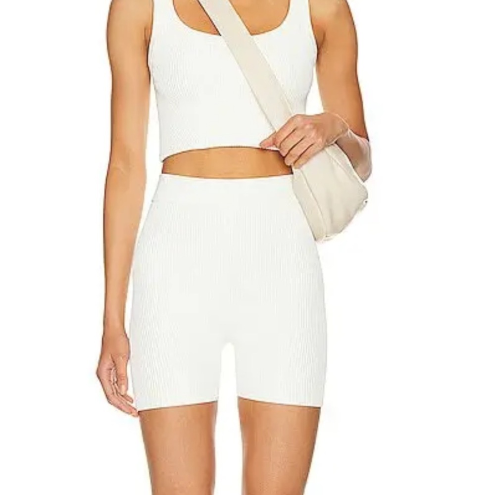 New Cuts Coreflex Ribbed Bike Short Ivory - size S
